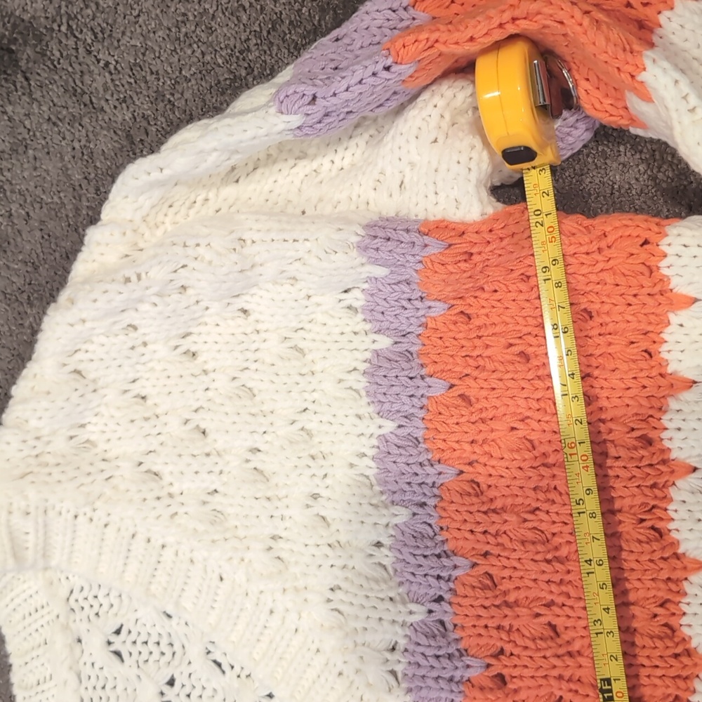 Colorful Chunky Knit Sweater Piper And Scoot Boutique Baevely Small NWOT - Picture 3 of 7